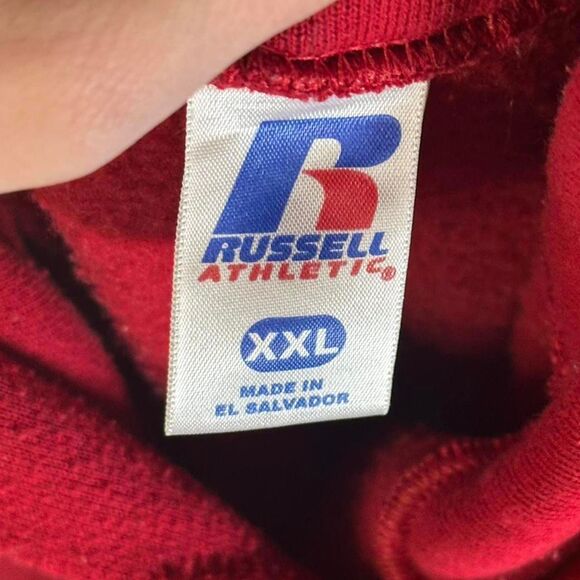 Y2K Russell Athletic University of Arkansas Razorbacks Hoodie - Picture 4 of 4